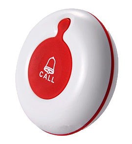 BellMe B-A1-WL wireless single key call button with a red call pad